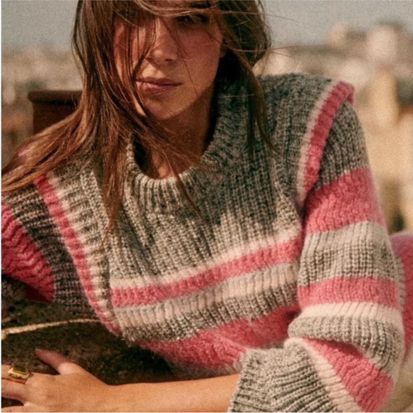 Sezane Yara Jumper Merino Wool Baby Alpaca Blend S NWT - Picture 2 of 12